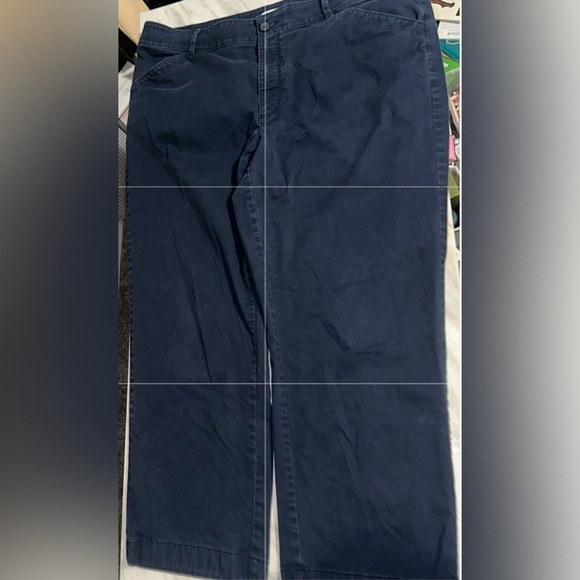 LOFT women’s Blue Trousers Classic Straight-Leg pants size 16 - Picture 1 of 4